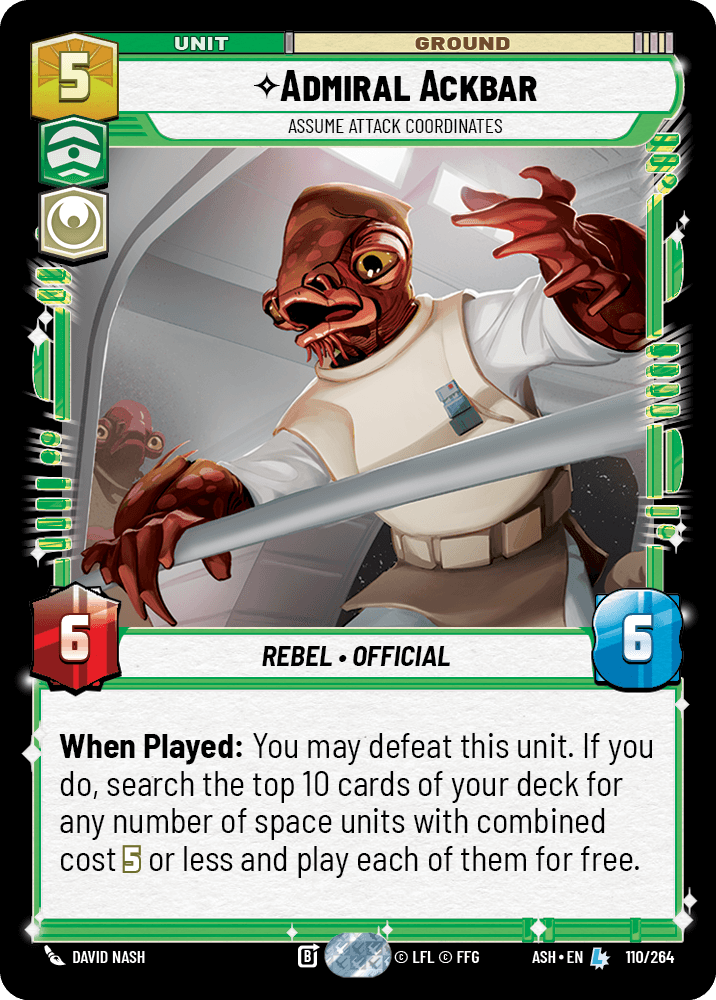 【ASH110/EN】Admiral Ackbar - Assume Attack Coordinates