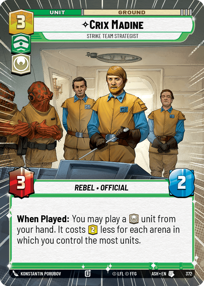 【ASH372/EN】Crix Madine - Strike Team Strategist (Hyperspace)