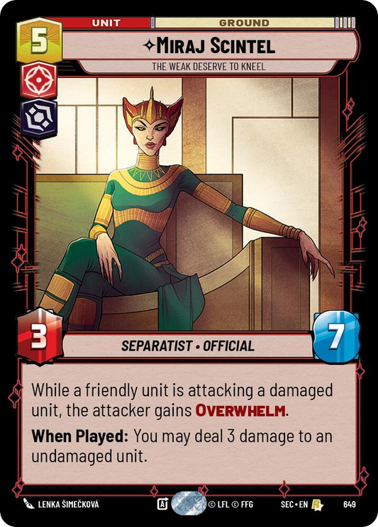 【SEC0649/EN】Miraj Scintel - The Weak Deserve to Kneel (Foil)