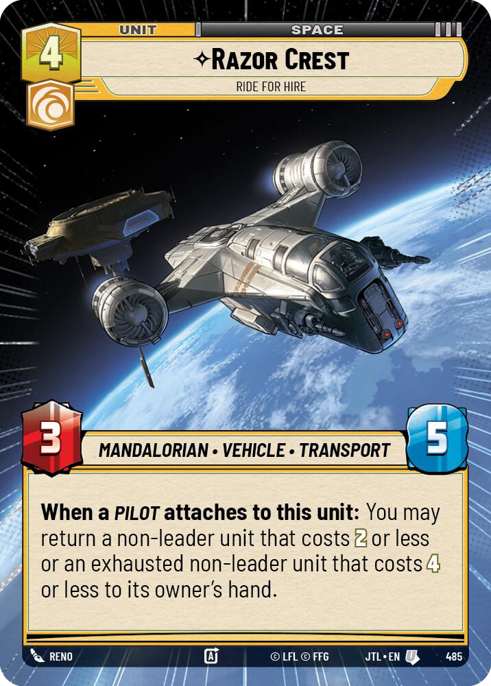 【JTL957/EN】Razor Crest - Ride For Hire (HYPERSPACE/FOIL)