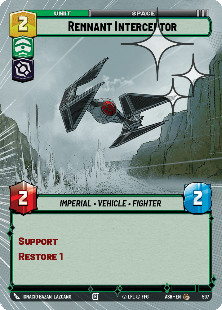 【ASH597/EN】Remnant Interceptor (Hyperspace/Foil)
