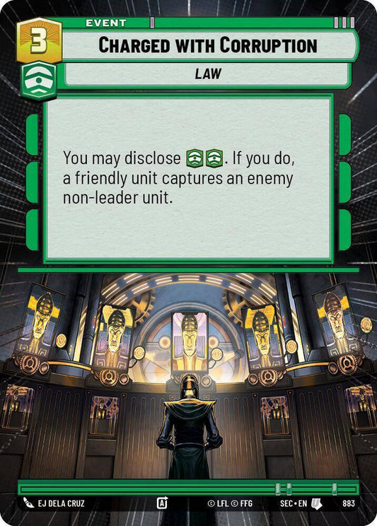 【SEC0883/EN】Charged with Corruption (Hyperspace/Foil)