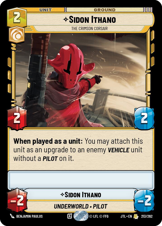 【JTL213/EN】Sidon Ithano - The Crimson Corsair
