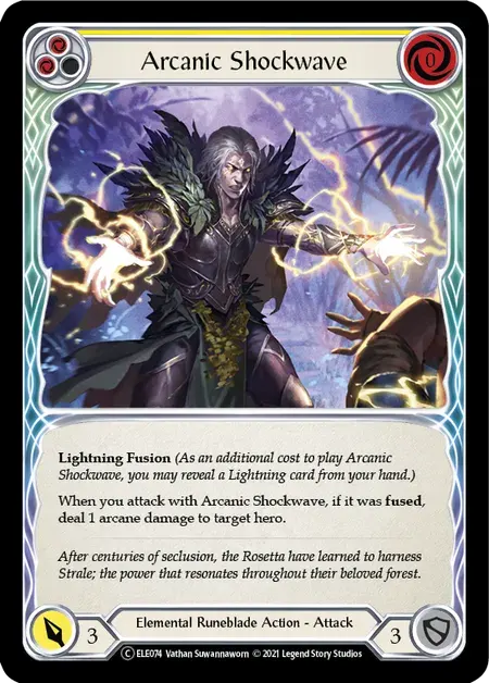 【U-ELE074/EN/RF】Arcanic Shockwave[Yellow]