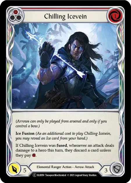 【U-ELE050/EN】Chilling Icevein[Red]
