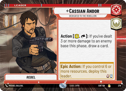 【傷あり特価】【SOR279/EN】Cassian Andor - Dedicated to the Rebellion (HYPERSPACE)