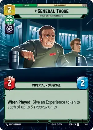 【SOR345/EN】General Tagge - Concerned Commander (HYPERSPACE/FOIL)