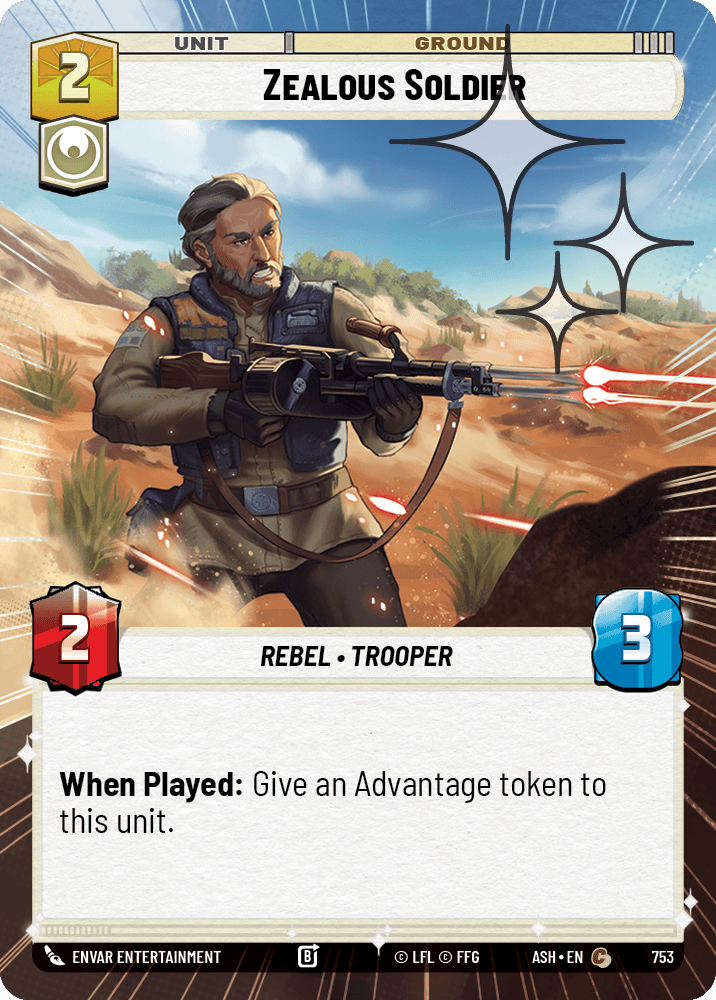 【ASH753/EN】Zealous Soldier (Hyperspace/Foil)