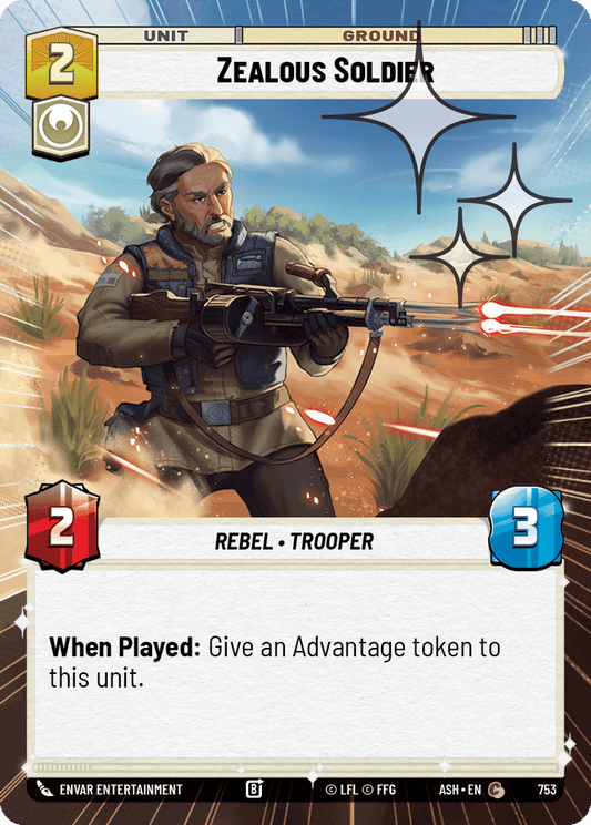 【ASH753/EN】Zealous Soldier (Hyperspace/Foil)