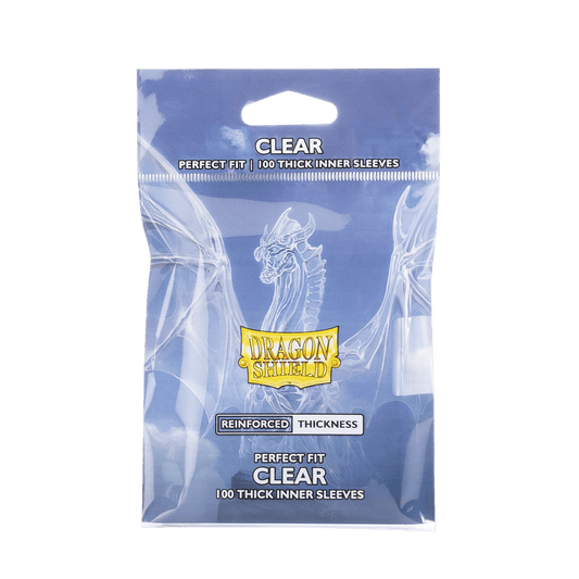 【Dragon Shield】PERFECT FIT - Thick Inner Sleeves - CLEAR(スタンダードサイズ/100枚入り)※配送方法はゆうパックをご選択ください