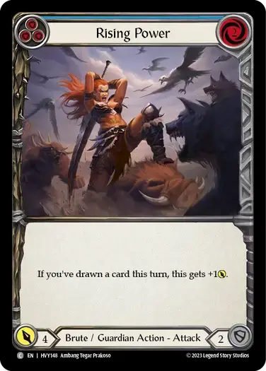 【HVY148/EN/RF】Rising Power/パワー上昇[Blue]