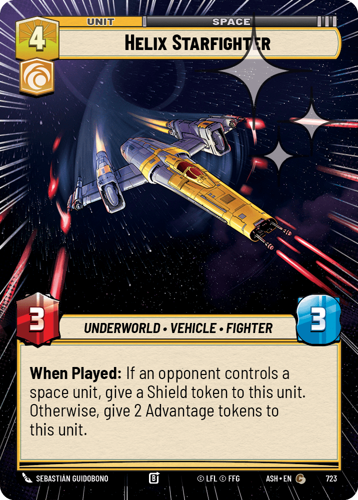 【ASH723/EN】Helix Starfighter (Hyperspace/Foil)