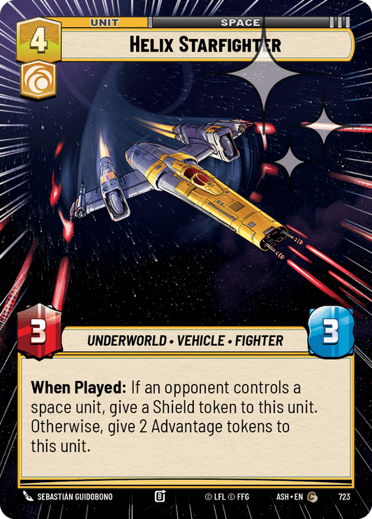 【ASH723/EN】Helix Starfighter (Hyperspace/Foil)
