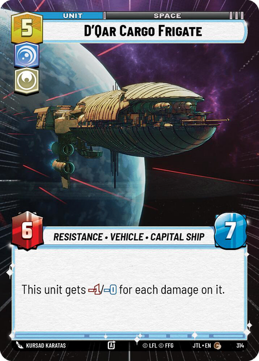 【JTL786/EN】D'Qar Cargo Frigate (HYPERSPACE/FOIL)