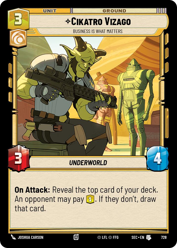 【SEC0728/EN】Cikatro Vizago - Business is What Matters (Foil)