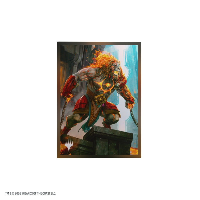 【GAMEGENIC】Magic: The Gathering | REALITY FRACTURE PREMIUM ART SLEEVES - AJANI, PATH OF VENGEANCE※配送方法はゆうパックをご選択ください