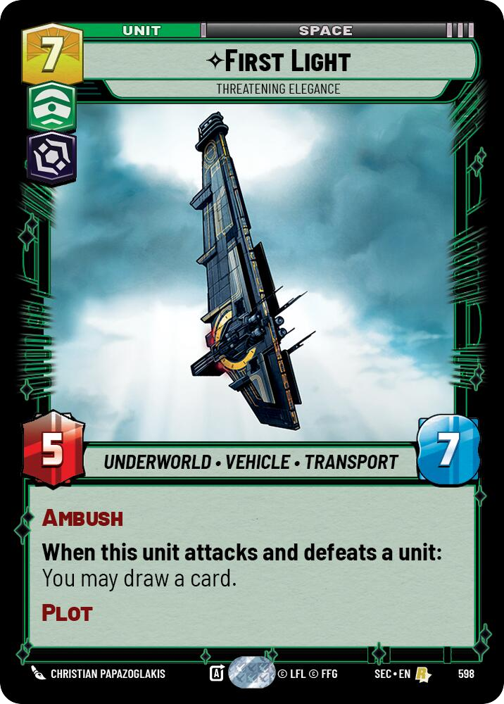 【SEC0598/EN】First Light - Threatening Elegance (Foil)