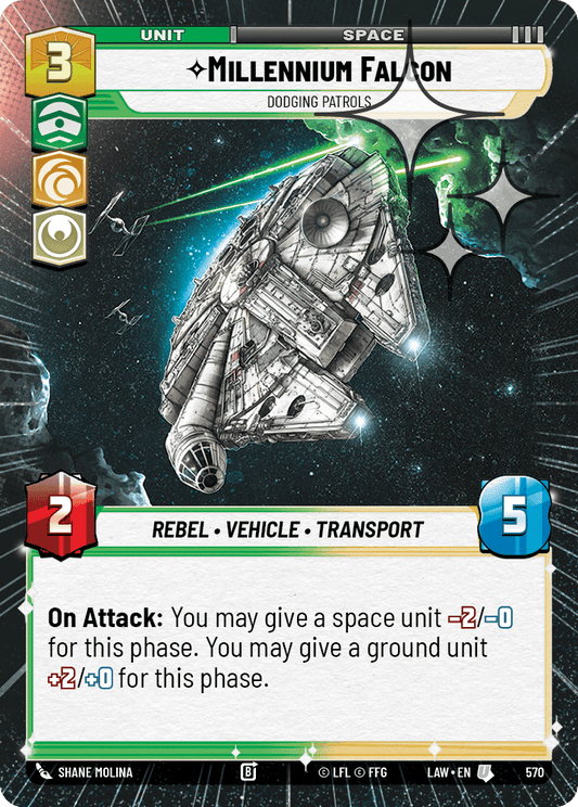 【LAW570/EN】Millenium Falcon - Dodging Patrols (Hyperspace/Foil)