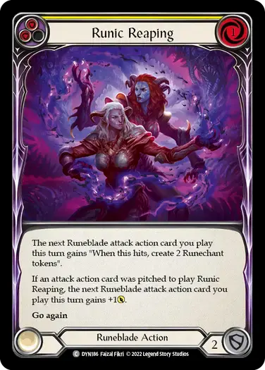 【DYN186/EN/RF】Runic Reaping[Yellow]
