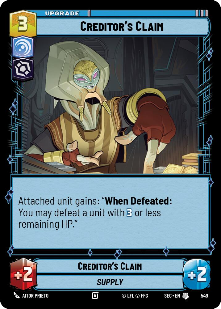 【SEC0549/EN】Creditor's Claim (Foil)