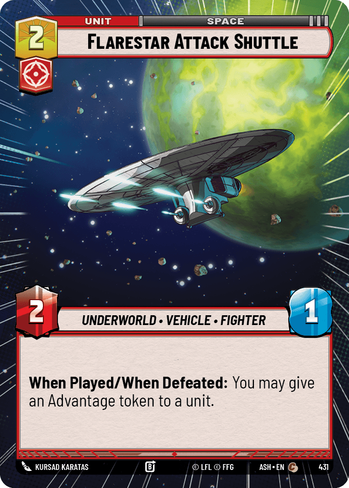 【ASH431/EN】Flarestar Attack Shuttle (Hyperspace)