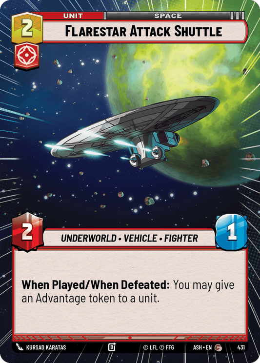 【ASH431/EN】Flarestar Attack Shuttle (Hyperspace)