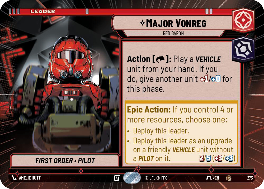 【JTL273/EN】Major Vonreg - Red Baron(Hyperspace)