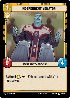 【TWI206/EN】Independent Senator(FOIL)