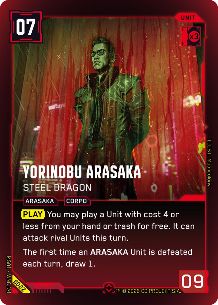 【WNCBβ022/EN】Yorinobu Arasaka: Steel Dragon