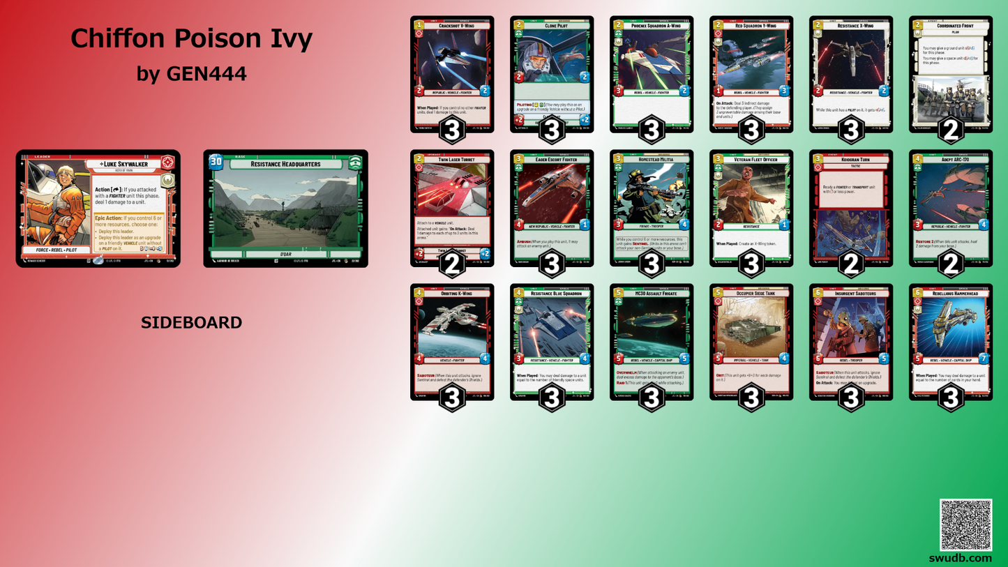 【SWU】Luke Skywalker コモナーデッキ