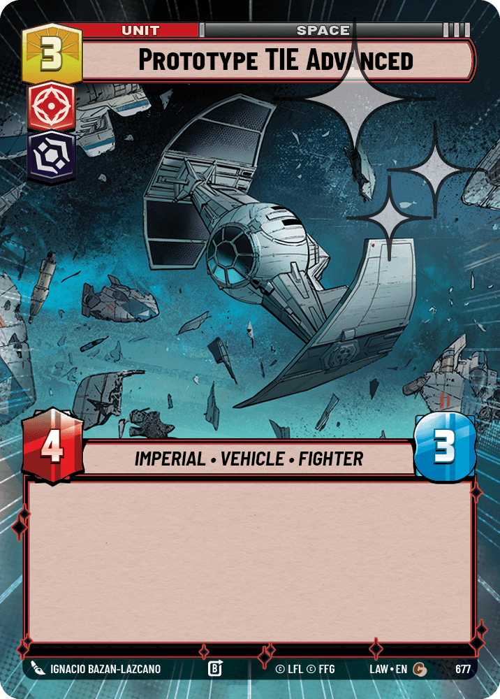 【LAW677/EN】Prototype TIE Advanced (Hyperspace/Foil)