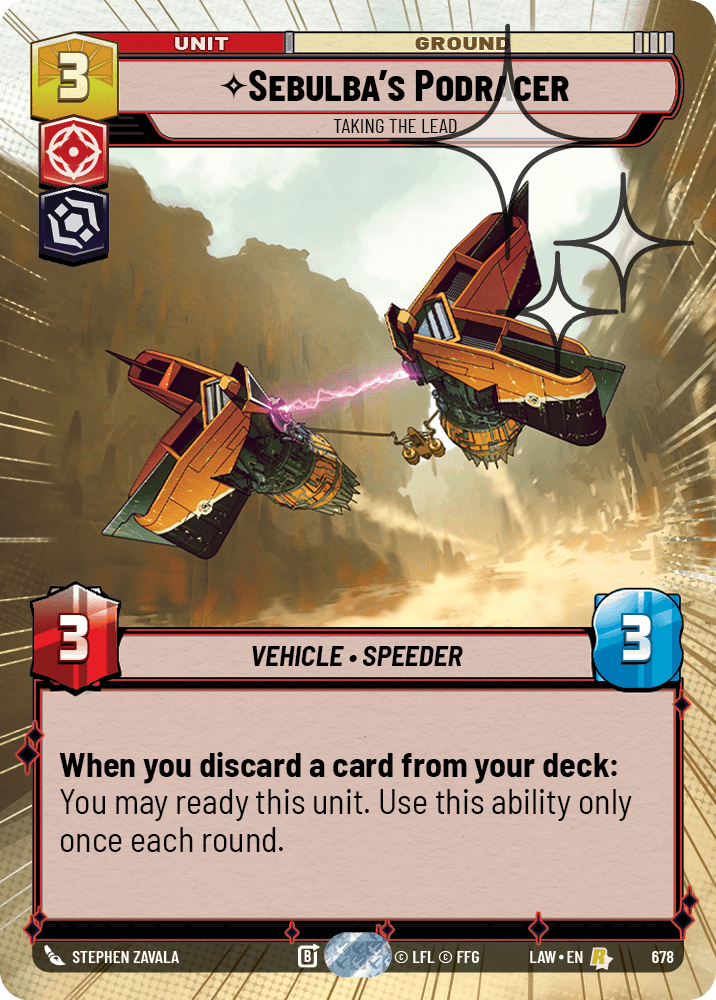 【LAW678/EN】Sebulba's Podracer - Taking the Lead (Hyperspace/Foil)