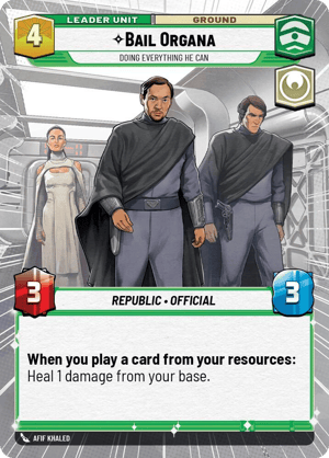 【SEC0272/EN】Bail Organa - Doing Everything He Can (Hyperspace)