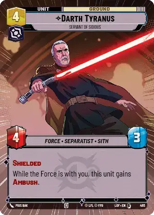 【LOF495/EN】Darth Tyranus - Servant of Sidious(Hyperspace)