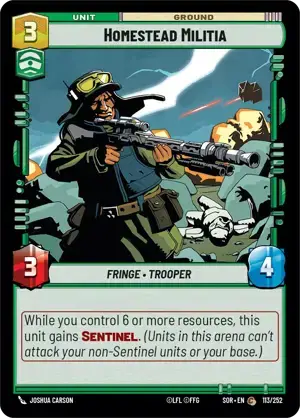 【SOR113/EN】Homestead Militia(FOIL)