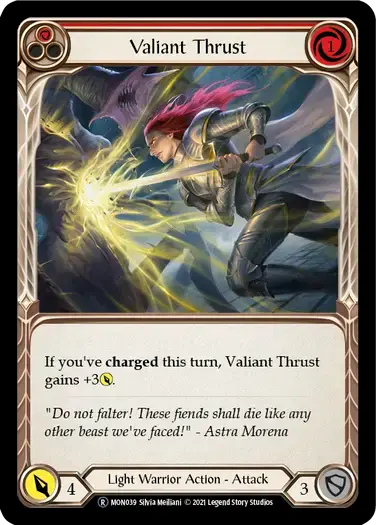 【U-MON039/EN/RF】Valiant Thrust[Red]