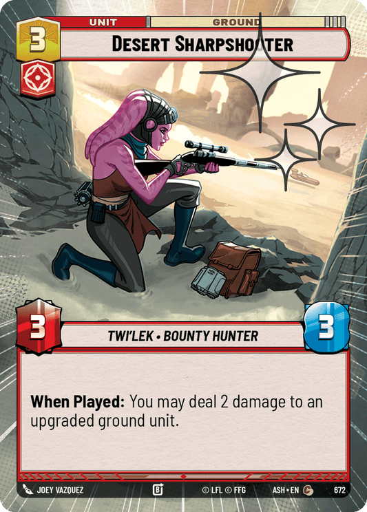 【ASH672/EN】Desert Sharpshooter (Hyperspace/Foil)