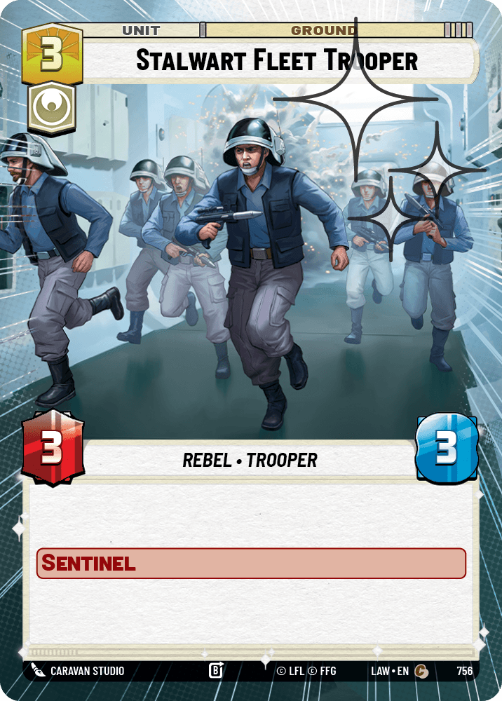 【LAW756/EN】Stalwart Fleet Trooper (Hyperspace/Foil)
