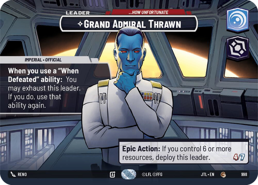 【JTL998/EN】Grand Admiral Thrawn - ...How Unfortunate (Showcase)