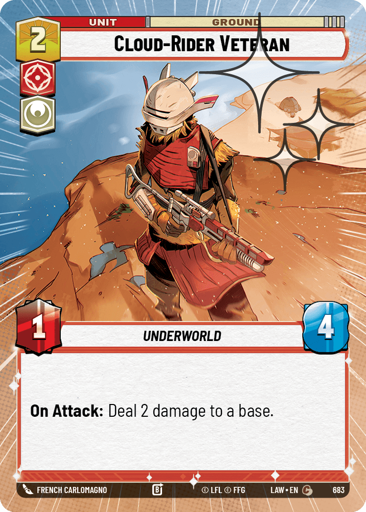 【LAW683/EN】Cloud-Rider Veteran (Hyperspace/Foil)
