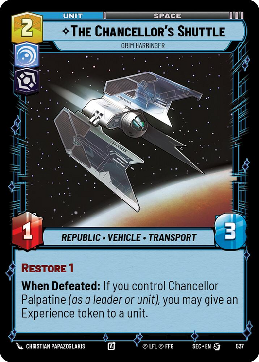 【SEC0537/EN】The Chancellor's Shuttle - Grim Harbinger (Foil)