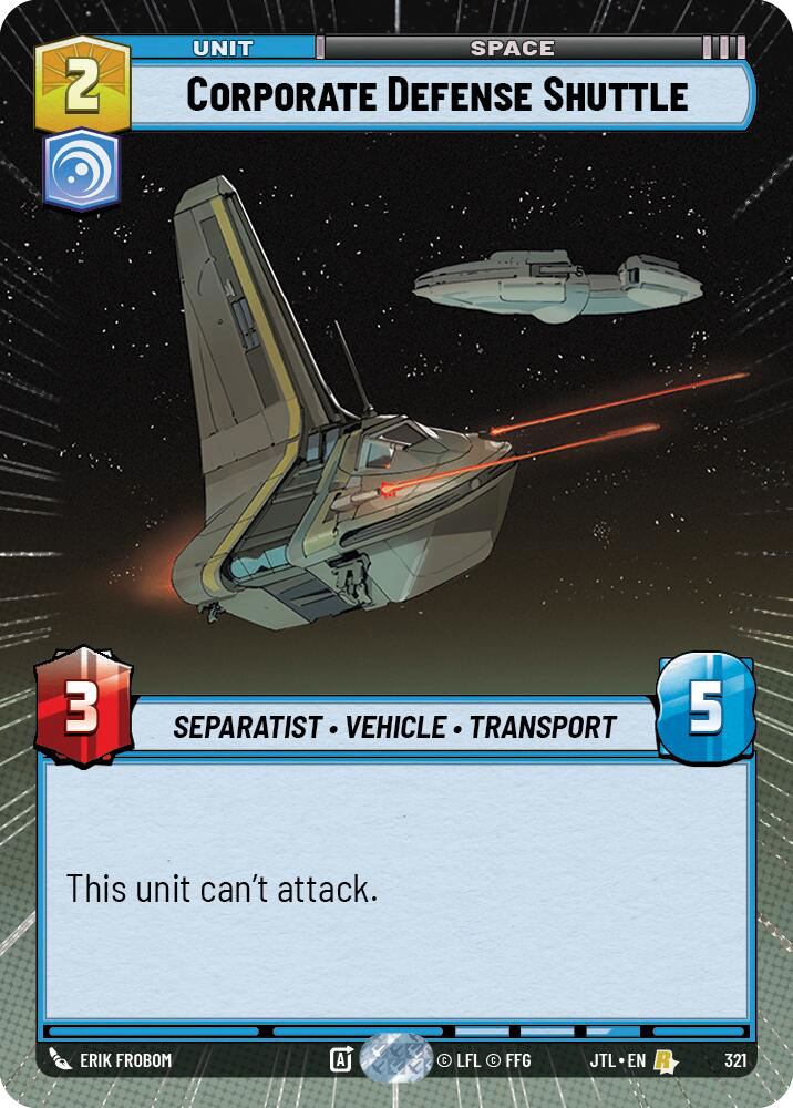 【JTL321/EN】Corporate Defense Shuttle(Hyperspace)