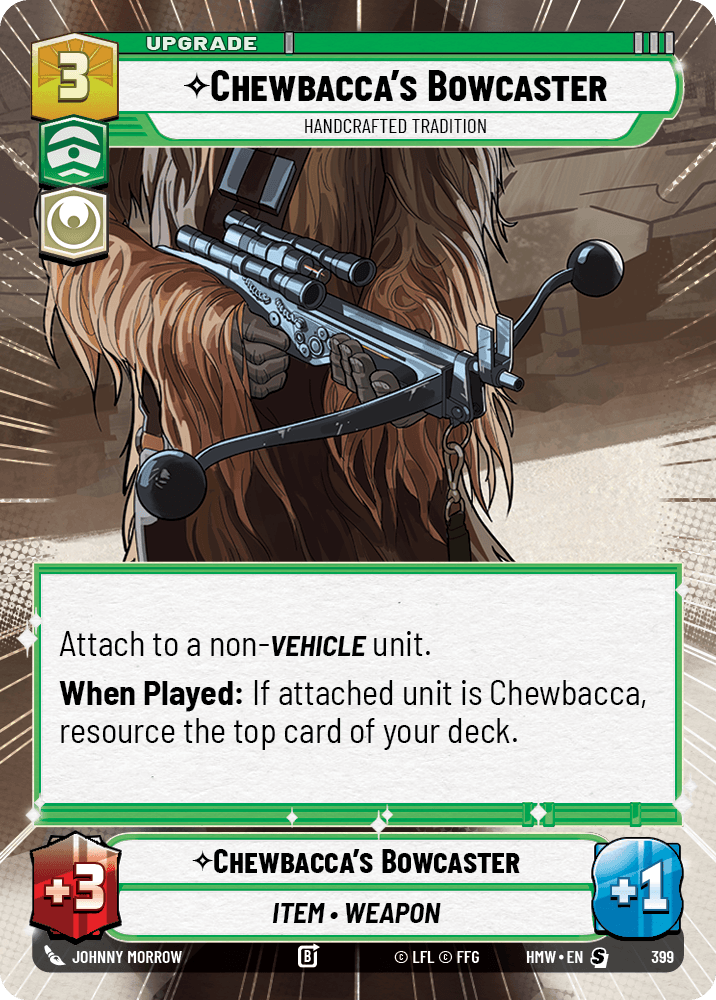 【HMW399/EN】Chewbacca's Bowcaster - Handcrafted Tradition（HYPERSPACE）
