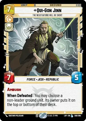 【LOF702/EN】Qui-Gon Jinn - The Negotiations Will Be Short(Foil)