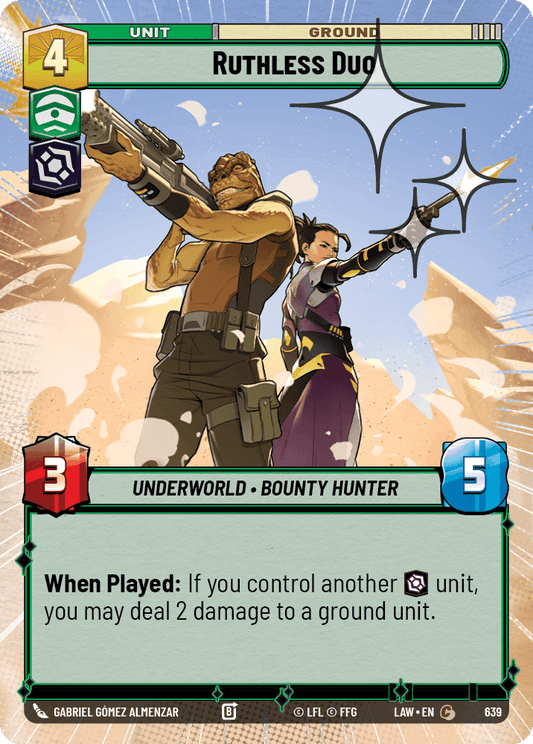 【LAW639/EN】Ruthless Duo (Hyperspace/Foil)