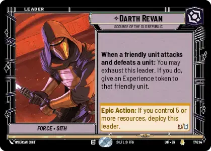 【LOF017/EN】Darth Revan - Scourge of the Old Republic
