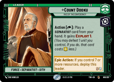 【TWI005/EN】Count Dooku - Face of the Confederacy