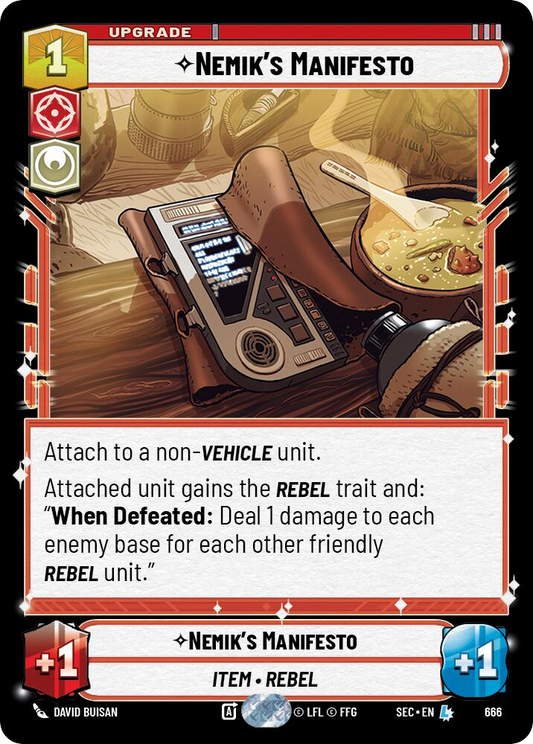 【SEC0666/EN】Nemik's Manifesto (Foil)