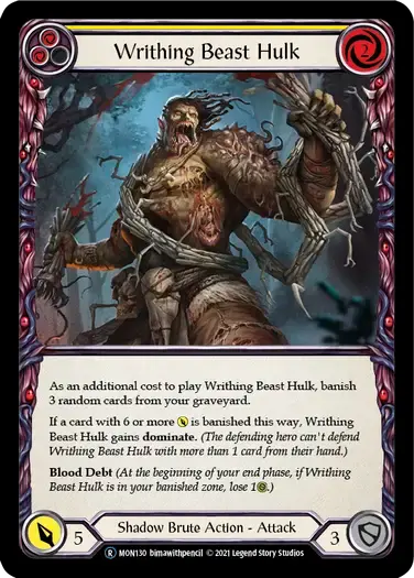 【U-MON130/EN】Writhing Beast Hulk[Yellow]