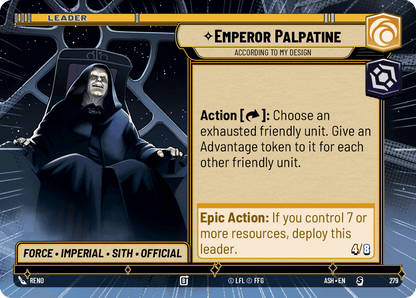 【ASH279/EN】Emperor Palpatine - According to My Design (Hyperspace)